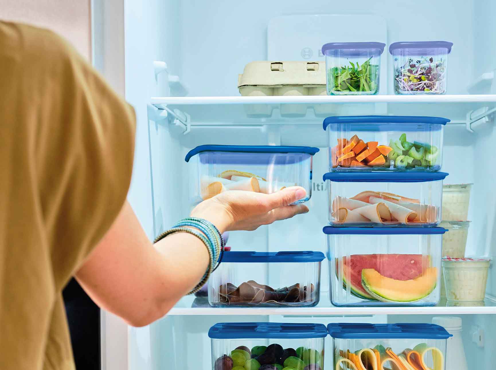 Tupperware Système de réfrigérateur 1,5 l - Boîte rectangulaire avec  couvercle - Couleur menthe transparente : : Cuisine et Maison