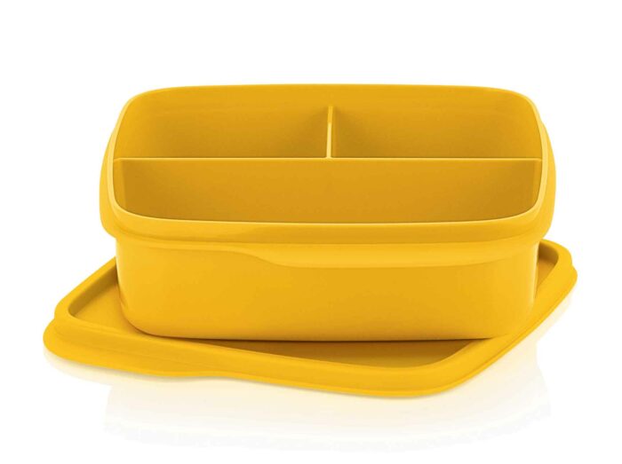 boite divisee550 eco+ boîte lunch carrée 550ml avec compartiments divisée jaune tupperware maroc