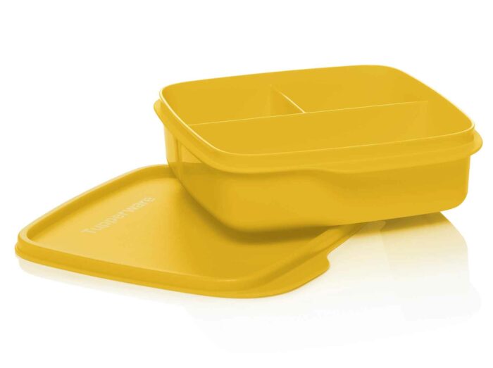 boite divisee550b eco+ boîte lunch carrée 550ml avec compartiments divisée jaune tupperware maroc