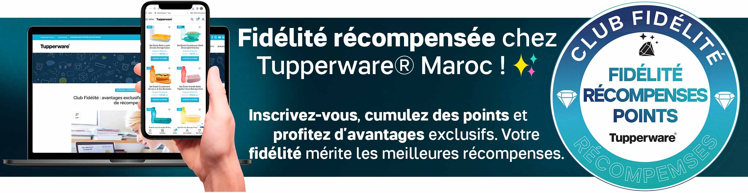 banner club fidelite tupperware maroc 77 ans site officiel | ramadan 2024 tupperware maroc