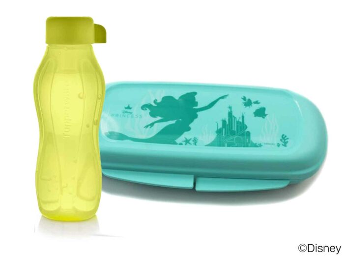 333 Set Boîte Disney Princesse Verte ARIEL + Eco+ Bouteille 310ml Vert Tupperware Maroc