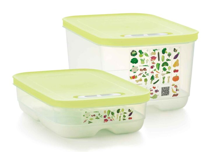 5555 001 set ventsmart haut 4,4l + bas 1,8l vert clair tupperware maroc