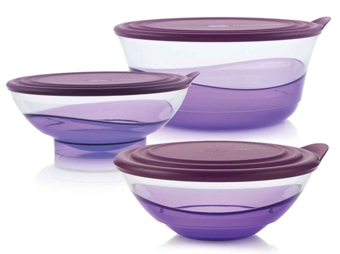 m 001 Set Eleganzia Violet 2,3L + 1,5L + 600ml Tupperware Maroc