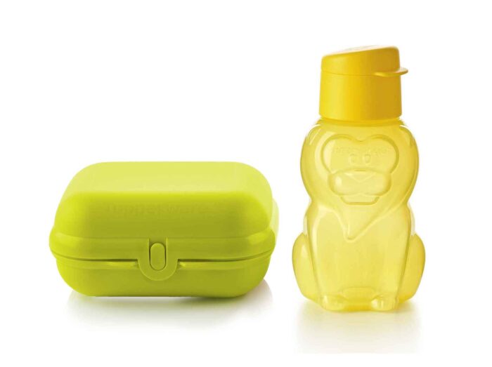 k 001 Set Bouteille 350ml Lion Click + Large Boîte Papillon Eco+ Tupperware Maroc